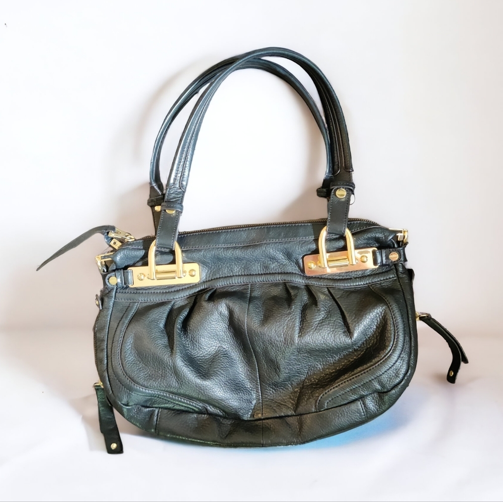 B. Makowsky Boho Leather Hobo Bag